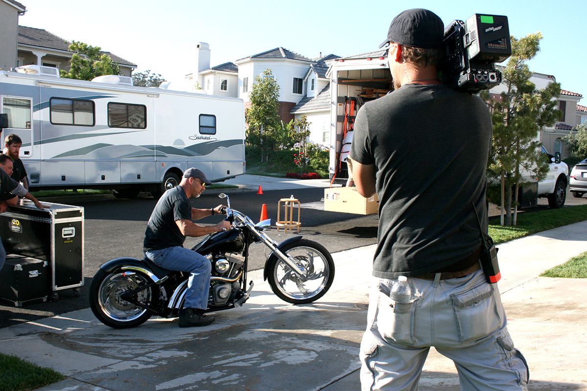 Bill Goldberg Riding a Motorcycle on Garage Maha