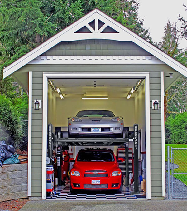 Four-Post lift Home Garage Storage